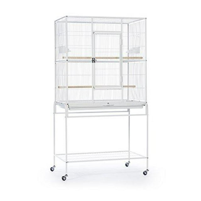Prevue Pet Products F047 Wrought Iron Flight Cage with Stand, Chalk White