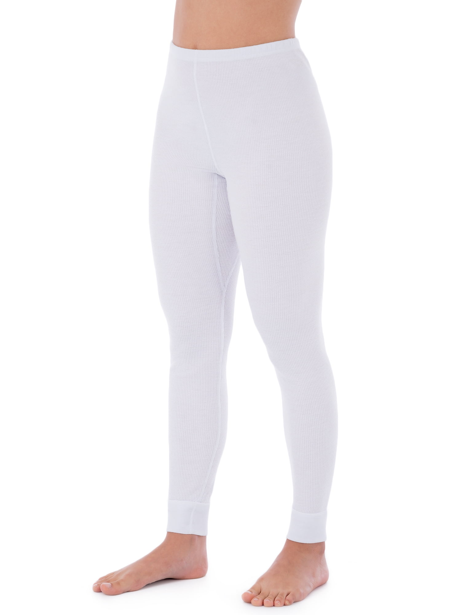 Fruit of the Loom Women's and Women's Plus Long Underwear Waffle Thermal Bottoms, 2-Pack