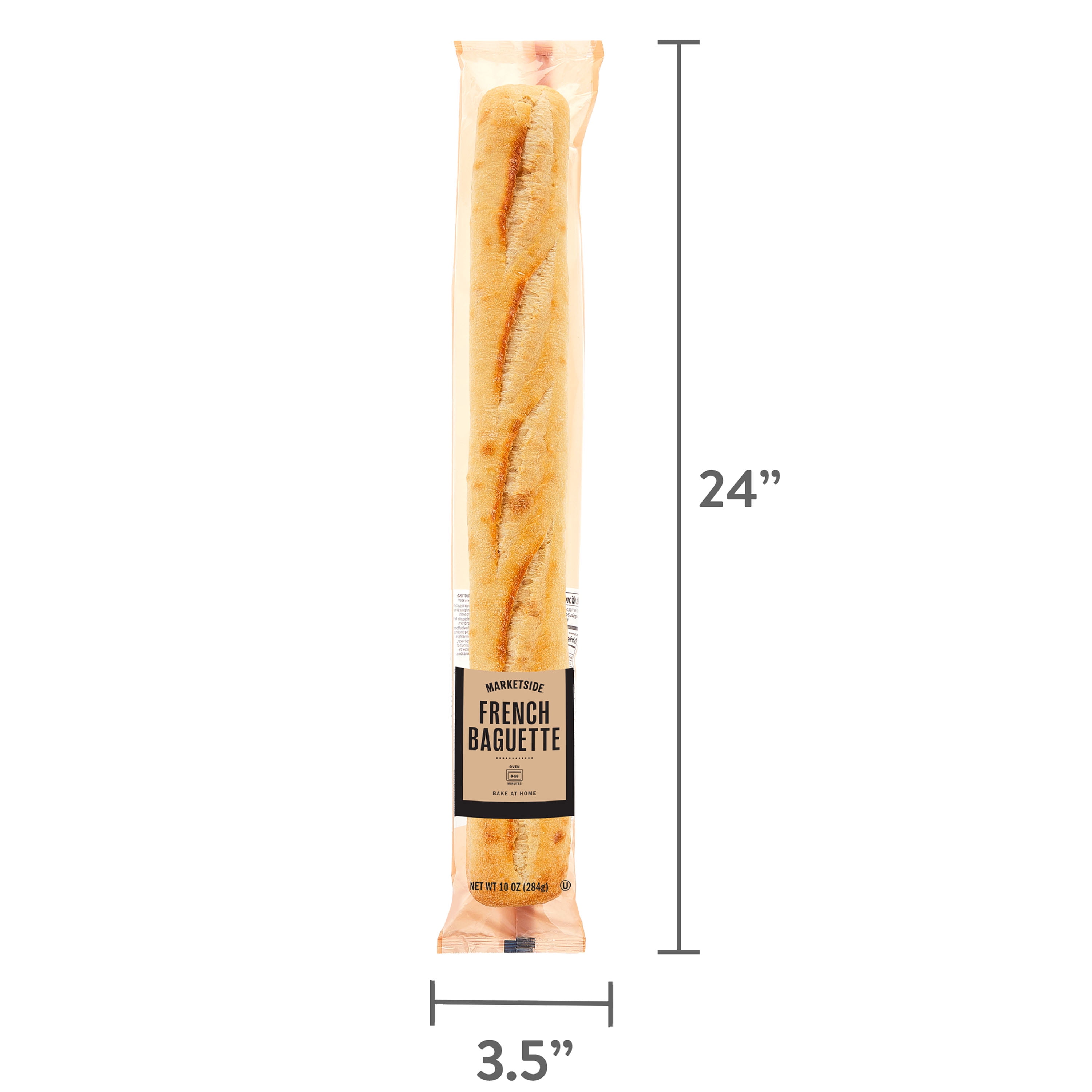 Marketside French Baguette, Bake at Home, Shelf-Stable, 10 oz Bag