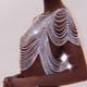 thumbnail image 3 of Top de discoteca con brillantes diamantes de imitación, cadena de moda para el cuerpo, cuello y espalda, para fiestas en el bar. Plata, 3 of 8