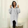 thumbnail image 4 of Giftesty Womens Homewear Clothing Women's Fashion Casual Solid Color Long Sleeve Robes, 4 of 6