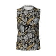 thumbnail image 6 of Lsque Rose Flowers Print Men's Cotton Blend Sleeveless Muscle Shirts (S-3XL)- Moisture Wicking, Odor Protection, UPF 30+,Small, 6 of 8