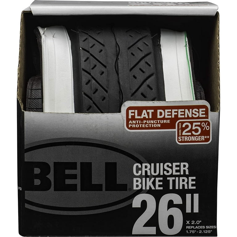 Bell Whitewall 26 Flat Defense Cruiser Bike Tire