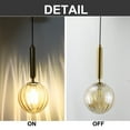 thumbnail image 5 of Kiven H-Type Track Lighting, 1-Light Modern Halo Track Pendant Light with Glass Shade & E12 Socket, Track Light Pedant Adjustable Length for Bedroom Kitchen Island, 5 of 7