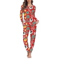 thumbnail image 2 of Renewold Christmas Pajamas for Family Matching Pjs Long Sleeve Sleepwear Size M Holiday Xmas Women Loungewear with Pockets 2pcs Penguin Wreaths Jogger/Walking Tracksuit, 2 of 5
