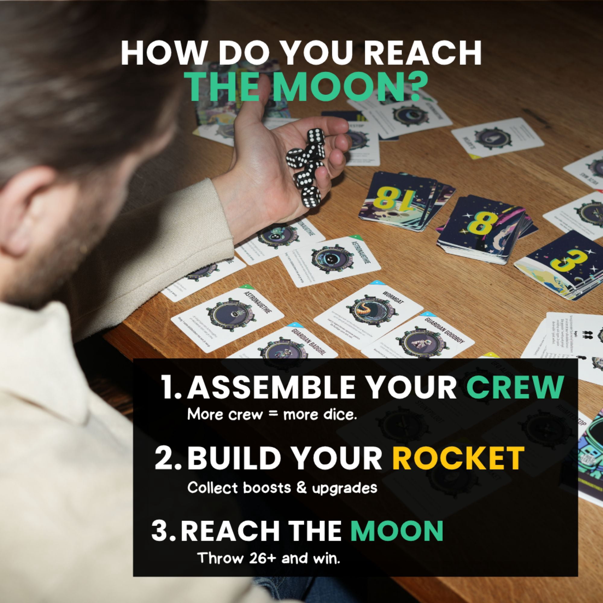 Astronaughties: Family Dice Game for Ages 7+, Exciting Space Adventure from Asmodee
