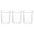 thumbnail image 1 of Unique Bargains 3Pack 100ml Low Form Glass Beaker, 3.3 Borosilicate Glass Graduated Measuring Cups with Spout, 1 of 5