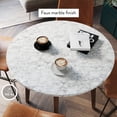 Nathan James Amalia Antique Coffee Marble-Laminate Round Bistro Dining ...