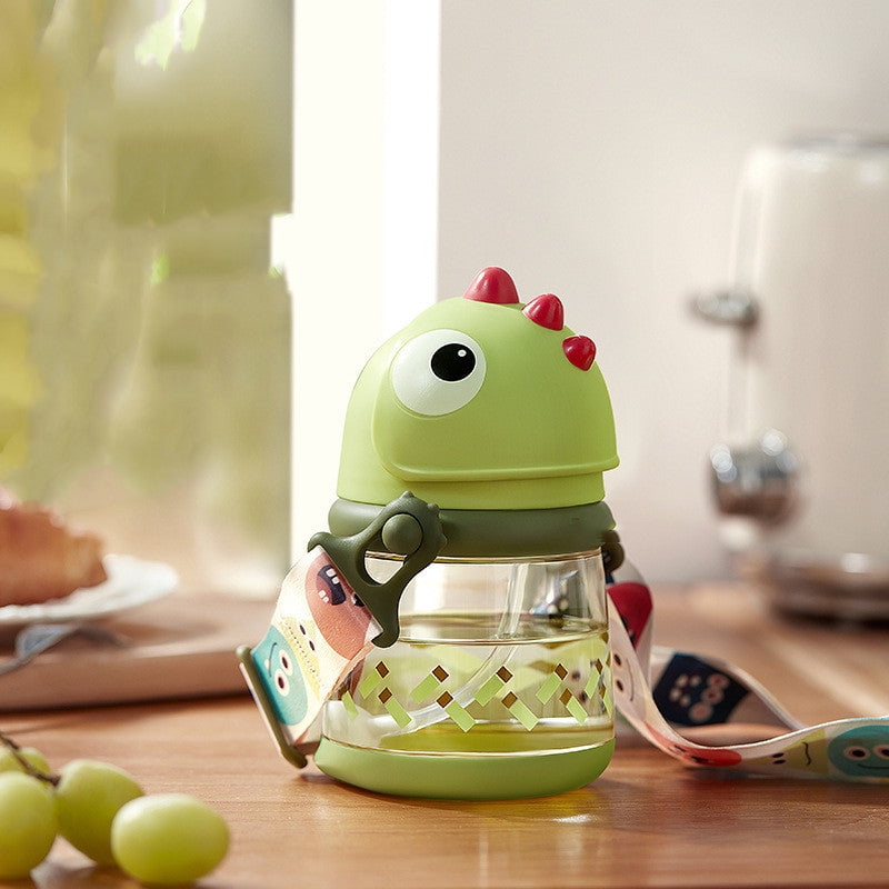 Children Baby Dinosaur Learning To Drink Straw Cup