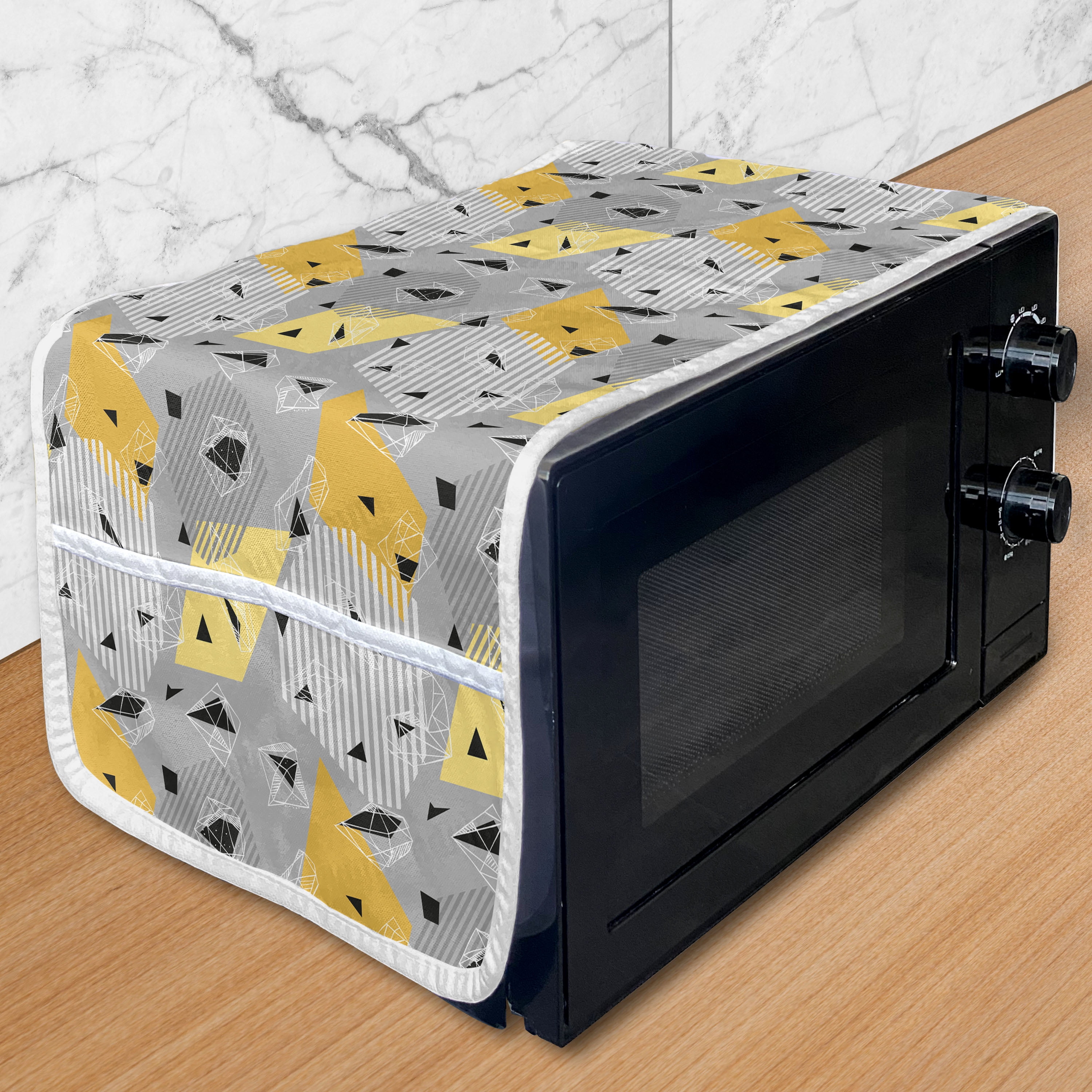 Abstract Microwave Oven Cover, Geometric 80s Abstract Shapes Memphis ...