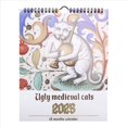 thumbnail image 1 of Calendario de Gatos Medievales Extraños Calendario de Gatos Medievales Extraños Divertidos 2025 Paseo de Gatos Papel de Calendario Medieval Extraño, 1 of 5