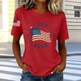 thumbnail image 5 of Qingpeng 4th of July Patriotic T Shirts for Women Summer Star Print Shirts Women's Independence Day Short Sleeve Casual Tee Tops, 5 of 5