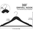 thumbnail image 4 of Home Premium Wooden Hangers 20 Pack - Durable & Slim Coat Hanger - Suit Hanger with 360-Degree Rotatable Hook - Wood Hangers with Shoulder Grooves (Natural Color), 4 of 10