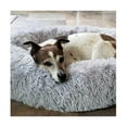 thumbnail image 2 of Cama para perros redonda suave extragrande lavable con cojín, cama para perros de lujo con cojín en forma de donut para perros grandes, L-80 cm, gris claro, 2 of 5