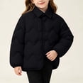 thumbnail image 2 of Abtuhar Children Fall Winter Hooded Casual Outerwear and Jackets Winter Reversible Lapel Padded Coat for 1‑15 Years, 2 of 5