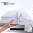 thumbnail image 4 of Full Size Mattress Topper Extra Thick Pillow Top, Cooling Plush Mattress Pad Cover, Soft Breathable Bed Topper for Back Pain Relief with Deep Pocket 8–21”, 4 of 8