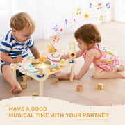 OATHX Toy Xylophone Kids Drum Set Musical Instruments for Baby Montessoni Learn Wooden Toddlers Music Toys