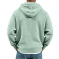 thumbnail image 5 of Resicozy Mens Waffle Hoodies Pullover Long Sleeve Casual Fashion Sweatshirts Gym Hooded Shirt with Pocket Light Green S, 5 of 8