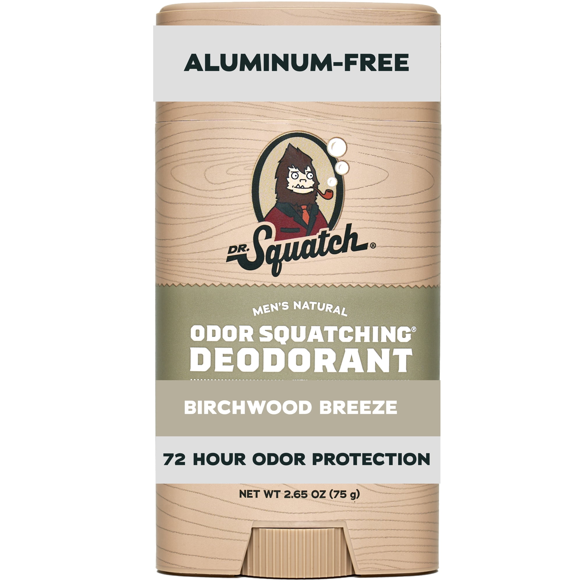 (2 pack) Dr. Squatch Mens Aluminum Free Deodorant, Natural Deodorant for Men, Birchwood Breeze, 2.65 Oz