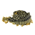 thumbnail image 4 of Pañuelo árabe jinwen para la cabeza y el cuello turbante cómodo resistente al viento acampar aire libre viajar Amarillo Negro 120 cm x 117 cm, 4 of 8