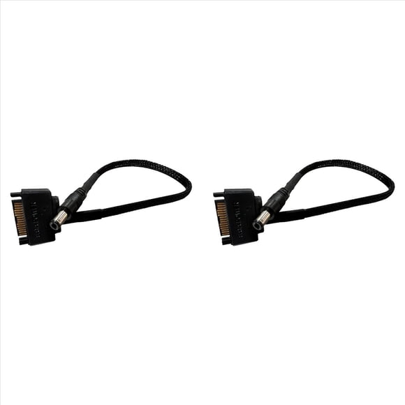 2X Cable Adaptador de Alimentación A DC5521 Macho A DC 5.5mmX2.1mm Adaptador Convertidor Cable de Alimentación Salida 12V