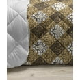 thumbnail image 3 of Abstract Down Alternative Comforter, Dotted Pattern with Swirled Stripes and Flowers in Geometric Illustration, Microfiber Quilt for All Season, 5 Sizes, Maroon Pale Brown, by Ambesonne, 3 of 3