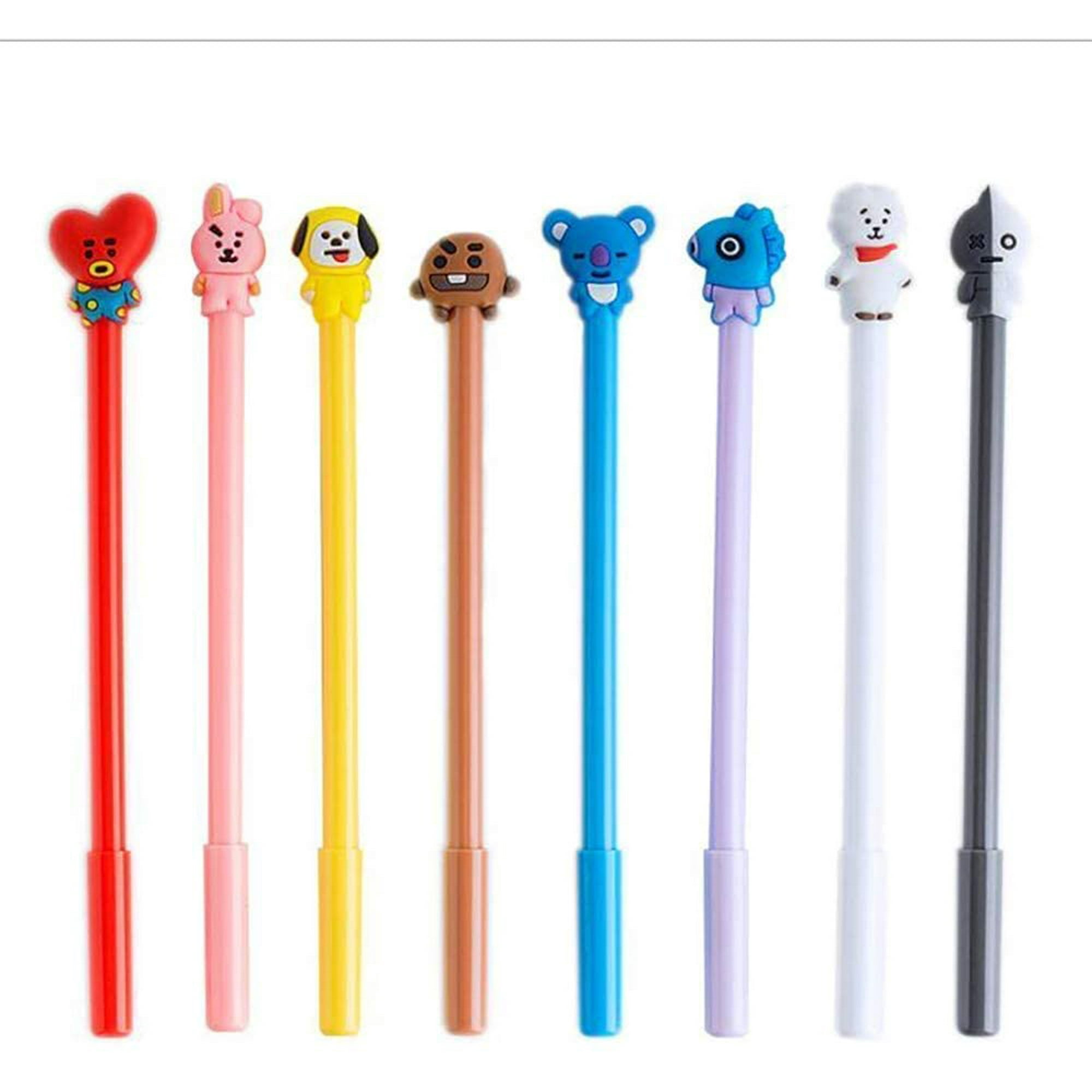 BTS Cartoon Animal Pens Black Ink Writing Pen Set Plastic Creative Gel Pens  Office School Children Gift Stationery Supplies Set（8PCS) | Walmart Canada