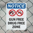 thumbnail image 5 of (2 Pack) Gun Free Drug Free Zone OSHA Notice Sign 12 Inch X 18 Inch Indoor / Outdoor Rust-Free Aluminum Metal Signs for Workplace, Workshop, and Construction Site, Made in the USA, 5 of 8