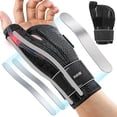 thumbnail image 1 of wonima44 Wrist & Thumb Brace Left Hand, Carpal Tunnel Wrist Brace 5X Powerful Support, Night Thumb Splint with 3 Adjustable Straps for De Quervain's Tenosynovitis, Tendonitis Pain Relief, Gray S/M, 1 of 1