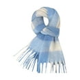 thumbnail image 2 of Duoif Warm Scarf for Women Winter Soft Women's Outdoor Fashion Casual Versatile Atmosphere Warm Winter Scarf for Women Light Blue, 2 of 3