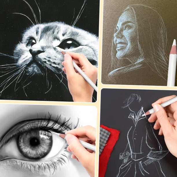 Seitruly Juego de 3 unidades de bolígrafos de carbono para resaltar, herramientas de arte artesanales, suaves, versátiles y fáciles de pinturas