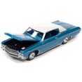 thumbnail image 3 of 1970 Chevrolet Impala Custom Coupe Astro Blue Met. w/White Vinyl Top "Luxury Cruisers" 1/64 Diecast Model Car by Auto World, 3 of 3