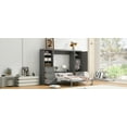 thumbnail image 5 of Newest Queen Size Murphy Bed Wall Bed with Closet ,Drawers , Shelves,Gray, 5 of 9