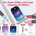 thumbnail image 6 of 24/48/72/96 Colors Glitter Effect Brush Markers, Glitter Markers for Adults, Metallic Glitters Dual Tip Marker for Cards, DIY Crafts, Writing, Adults Coloring Books, Art Supplies Scrapbooking (96), 6 of 9
