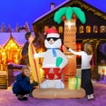 thumbnail image 6 of PayUSD 8 FT Christmas Inflatable Surfing Snowman Lawn Outdoor Decorations, Blow up Snowman with Gift, Built-in LED Lights, Xmas Decor Holiday Indoor Outdoor Party Garden Yard Decoration, 6 of 9