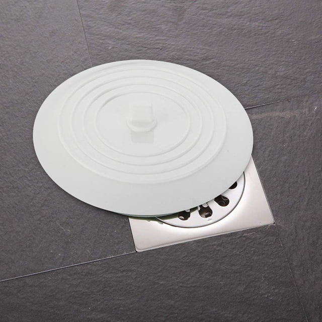 Tapones de baño Tapón de fregadero de silicona Tapón de fregadero de cocina 15 cm de diámetro para cocinas, baños y lavanderías Tapón de drenaje universal (1 pieza, blanco) Fason WLJ-3244