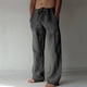 thumbnail image 1 of Pantalones largos para hombre, de algodón y lino, con cintura elástica, transpirables, cómodos y suaves, para playa, informales., 1 of 5