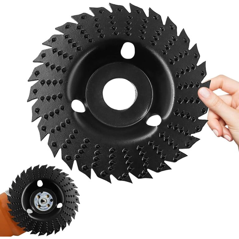 Disco abrasivo para madera - Ø125 mm x 22,23 mm, Disco para cortar madera para amoladora angular, Disco para tallar madera, Discos abrasivos para dar forma, lijar y cortar JAMW Sencillez