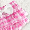 thumbnail image 5 of Linfrsh Newborn Infant Baby Girl Clothes Romper Shorts Set Suspender Summer Outfits Cute Baby Clothes Girl(Pink,0-3 Months), 5 of 6