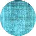 thumbnail image 1 of Ahgly Company Indoor Round Persian Light Blue Traditional Area Rugs, 4' Round, 1 of 4