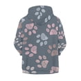 thumbnail image 2 of Xoenoiee Dog Paw Print Kids Hoodies Zip Up Sweatshirts with Pocket for Boys Girls 11-13 Years Teens Long Sleeve Hooded Jacket Fall Winter Oversized Streetwear Athletic Coat, 2 of 7