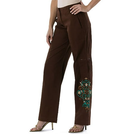 Metro7 - Women's Embroidered Cargo Pant