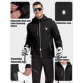 thumbnail image 5 of Men’s Softshell Jacket with Removable Hood, Fleece Lined and Water Repellent Black S, 5 of 7