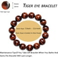 thumbnail image 3 of 10mm Triple Protection Tiger Eye Bracelet, Spiritual Crystal Gemstones for Anxiety Relief, 3 of 5