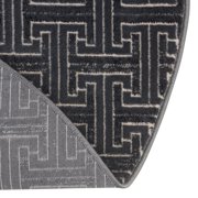 Jill Zarin Uptown Collection Area Rug - Park Avenue (8' Round Navy Blue/Ivory)