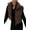 Brown, variant on High Neck Zipper Cropped Puffer Vest Jacket Coat Brown M