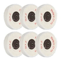 Uxcell 3" Cotton Buffing Wheel Polishing for Grinder Tool 5/16" Arbor Hole White 6 Pcs