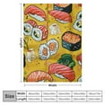 thumbnail image 4 of Shiartex  Ramen Blanket Cute Ramen Noodle Soup Japanese Food Yellow Blanket Throw for Kids Adults, Ramen Decor Ideas, Soft Lightweight Flannel Blankets for Bedroom Living Room White, 4 of 6