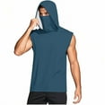 thumbnail image 6 of Upf Sun Protection Shirt, Cooling Sleeveless Sun Hoodie with Face Mask, Ice Silk Breathable Top for Hiking Running, 6 of 8
