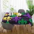 thumbnail image 6 of Coolnut Mardi Gras Tablecloth, Waterproof Washable Polyester Square Table Cover, Durable Tablecloth for Kitchen Dining Table Party Decor, 54"x54", 6 of 7